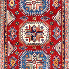 Load image into Gallery viewer, Hand-Knotted Geometric Kazak Design Wool Rug (Size 5.11 X 8.4) Cwral-11073