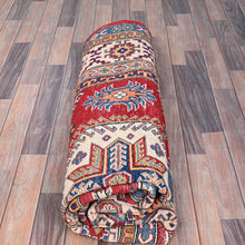 Load image into Gallery viewer, Hand-Knotted Geometric Kazak Design Wool Rug (Size 5.11 X 8.4) Cwral-11073