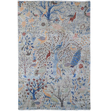 Load image into Gallery viewer, Hand-Knotted Paradise Birds Design Handmade Wool Rug (Size 5.11 X 8.11) Cwral-11094