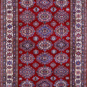 Hand-Knotted Caucasian Kazak Design Handmade Wool Rug (Size 6.0 X 8.9) Cwral-11097