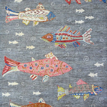 Load image into Gallery viewer, Hand-Knotted Peshawar Fish Design Handmade Wool Rug (Size 6.1 X 8.8) Cwral-11100