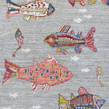 Load image into Gallery viewer, Hand-Knotted Peshawar Fish Design Handmade Wool Rug (Size 3.0 X 4.10) Cwral-11103