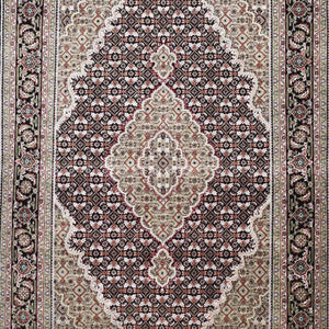 Hand-Knotted Mahi Tabriz Design Handmade Wool Rug (Size 5.0 X 6.8) Cwral-11109