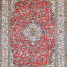 Load image into Gallery viewer, Hand-Knotted Kashmiri Silk Traditional Design Handmade Rug (Size 5.11 X 9.2) Cwral-11118