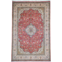 Load image into Gallery viewer, Hand-Knotted Kashmiri Silk Traditional Design Handmade Rug (Size 5.11 X 9.2) Cwral-11118