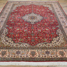 Load image into Gallery viewer, Hand-Knotted Kashmiri Silk Traditional Design Handmade Rug (Size 5.11 X 9.2) Cwral-11118