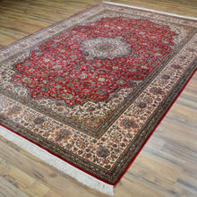 Load image into Gallery viewer, Hand-Knotted Kashmiri Silk Traditional Design Handmade Rug (Size 5.11 X 9.2) Cwral-11118