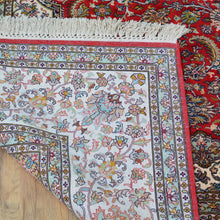 Load image into Gallery viewer, Hand-Knotted Kashmiri Silk Traditional Design Handmade Rug (Size 5.11 X 9.2) Cwral-11118