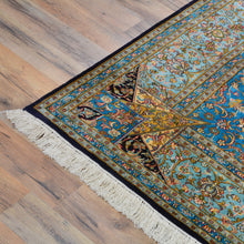 Load image into Gallery viewer, Hand-Knotted Kashmiri Silk Traditional Design Handmade Rug (Size 6.3 X 8.8) Cwral-11121