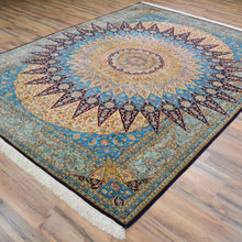 Load image into Gallery viewer, Hand-Knotted Kashmiri Silk Traditional Design Handmade Rug (Size 6.3 X 8.8) Cwral-11121