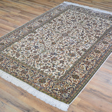 Load image into Gallery viewer, Hand-Knotted Kashmiri Silk Traditional Design Handmade Rug (Size 4.1 X 6.2) Cwral-11124