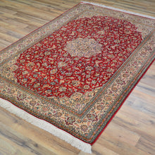 Load image into Gallery viewer, Hand-Knotted Kashmiri Silk Traditional Design Handmade Rug (Size 3.11 X 6.2) Cwral-11127