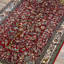 Load image into Gallery viewer, Hand-Knotted Kashmiri Silk Traditional Design Handmade Rug (Size 2.6 X 4.4) Cwral-11130