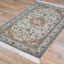 Load image into Gallery viewer, Hand-Knotted Kashmiri Silk Traditional Design Handmade Rug (Size 3.1 X 5.0) Cwral-11133