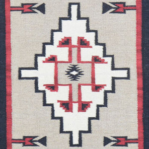 Hand-Woven Reversible Southwestern Design Handmade Wool Kilim (Size 2.7 X 9.11) Cwral-11154