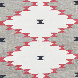 Hand-Woven Reversible Southwestern Design Handmade Wool Kilim (Size 2.8 X 9.9) Cwral-11157