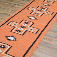 Load image into Gallery viewer, Hand-Woven Reversible Southwestern Design Handmade Wool Kilim (Size 2.8 X 9.8) Cwral-11160