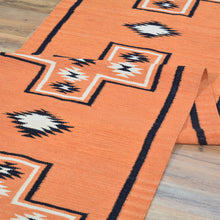 Load image into Gallery viewer, Hand-Woven Reversible Southwestern Design Handmade Wool Kilim (Size 2.8 X 9.8) Cwral-11160