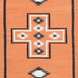 Hand-Woven Reversible Southwestern Design Handmade Wool Kilim (Size 2.8 X 9.8) Cwral-11160