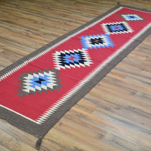 Load image into Gallery viewer, Hand-Woven Reversible Southwestern Design Handmade Wool Kilim (Size 2.7 X 9.9) Cwral-11163