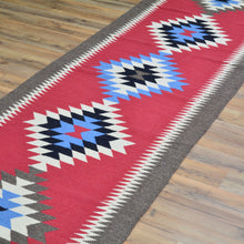 Load image into Gallery viewer, Hand-Woven Reversible Southwestern Design Handmade Wool Kilim (Size 2.7 X 9.9) Cwral-11163