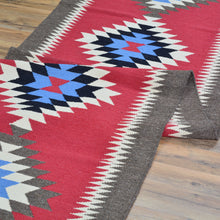 Load image into Gallery viewer, Hand-Woven Reversible Southwestern Design Handmade Wool Kilim (Size 2.7 X 9.9) Cwral-11163