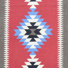 Load image into Gallery viewer, Hand-Woven Reversible Southwestern Design Handmade Wool Kilim (Size 2.7 X 9.9) Cwral-11163