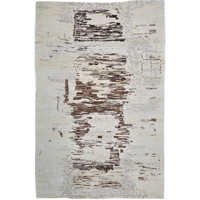 Hand-Knotted Modern Lori Contemporary Design Handmade Rug (Size 5.5 X 8.1) Cwral-11169