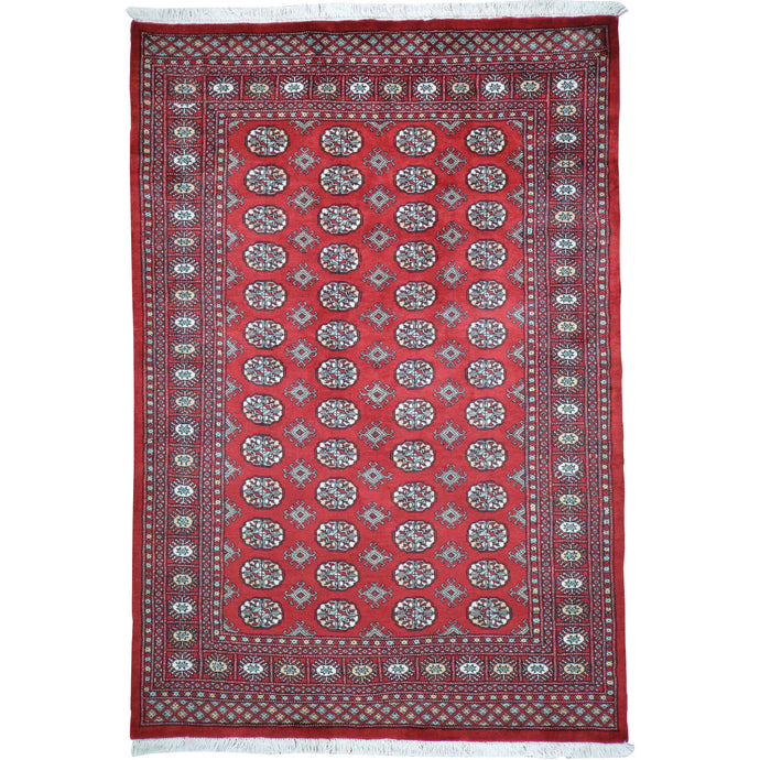 Hand-Knotted Traditional Jaldar/Bokhara Design Handmade Rug (Size 5.1 X 7.2) Cwral-11172