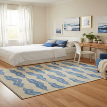 Load image into Gallery viewer, Hand-Knotted Tribal Peshawar Chobi Ocean Design Handmade Rug (Size 4.8 X 6.2) Cwral-11181