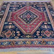 Load image into Gallery viewer, Hand-Knotted Tribal Vintage Traditional Design Handmade Rug (Size 4.10 X 6.2) Cwral-11184