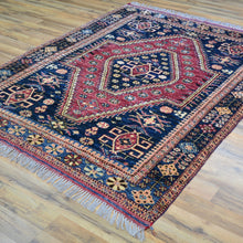 Load image into Gallery viewer, Hand-Knotted Tribal Vintage Traditional Design Handmade Rug (Size 4.10 X 6.2) Cwral-11184