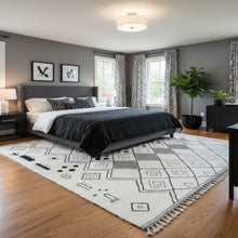 Load image into Gallery viewer, Hand-Knotted Berber African Design Handmade Wool Rug (Size 9.0 X 12.6) Cwral-11271