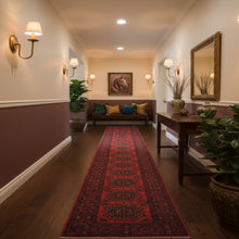 Load image into Gallery viewer, Hand-Knotted Tribal Turkoman Design Handmade Wool Rug (Size 2.8 X 15.5) Cwral-11283