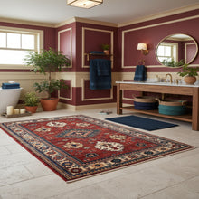 Load image into Gallery viewer, Hand-Knotted Traditional Kazak Design Handmade Wool Rug (Size 3.9 X 6.3) Cwral-11295