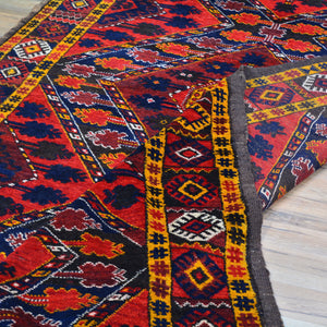 Hand-Knotted Tribal Turkish Traditional Handmade Oriental Wool Rug (Size 4.10 X 11.0) Cwral-11400