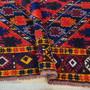 Hand-Knotted Tribal Turkish Traditional Handmade Oriental Wool Rug (Size 4.10 X 11.0) Cwral-11400