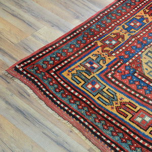 Hand-Knotted Tribal Vintage Kazak Design Handmade Wool Rug (Size 4.7 X 10.10) Cwral-11412