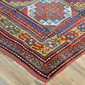 Hand-Knotted Tribal Vintage Kazak Design Handmade Wool Rug (Size 4.7 X 10.10) Cwral-11412