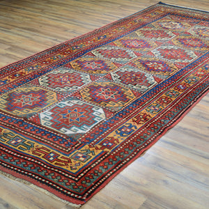 Hand-Knotted Tribal Vintage Kazak Design Handmade Wool Rug (Size 4.7 X 10.10) Cwral-11412