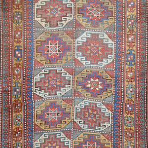 Hand-Knotted Tribal Vintage Kazak Design Handmade Wool Rug (Size 4.7 X 10.10) Cwral-11412