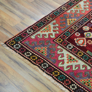Hand-Knotted Tribal Vintage Turkish Design Handmade Wool Rug (Size 4.8 X 9.7) Cwral-11415