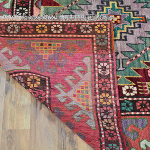 Hand-Knotted Tribal Vintage Turkish Design Handmade Wool Rug (Size 4.8 X 9.7) Cwral-11415