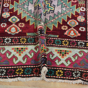 Hand-Knotted Tribal Vintage Turkish Design Handmade Wool Rug (Size 4.8 X 9.7) Cwral-11415