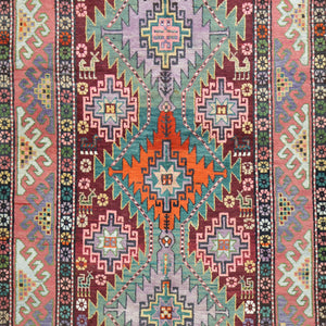 Hand-Knotted Tribal Vintage Turkish Design Handmade Wool Rug (Size 4.8 X 9.7) Cwral-11415