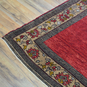 Hand-Knotted Tribal Vintage Turkish Design Handmade Wool Rug (Size 5.4 X 12.2) Cwral-11421