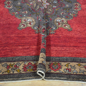 Hand-Knotted Tribal Vintage Turkish Design Handmade Wool Rug (Size 5.4 X 12.2) Cwral-11421