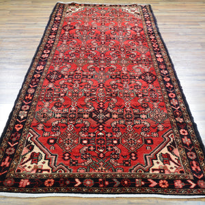 Hand-Knotted Vintage Tribal Design Handmade Wool Rug (Size 3.7 X 10.1) Cwral-11424