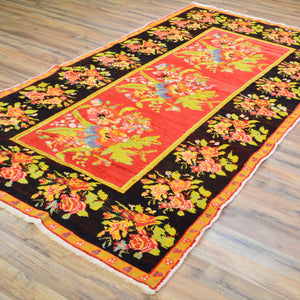 Hand-Knotted Vintage Karabakh Tribal Design Handmade Wool Rug (Size 4.3 X 8.6) Cwral-11436