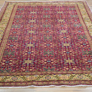 Hand-Knotted Vintage Turkish Sivas Tribal Design Handmade Rug (Size 4.9 X 7.1) Cwral-11439